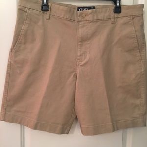 Chaps Men's Flat Front Twill Stretch Shorts Sz 36